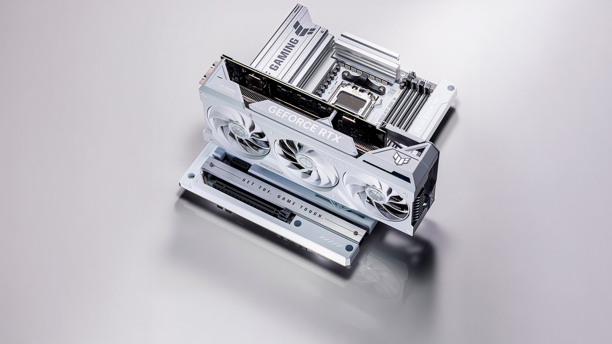 Asus reveals AMD B850 motherboard with custom 600W GPU slot and concealed connectors