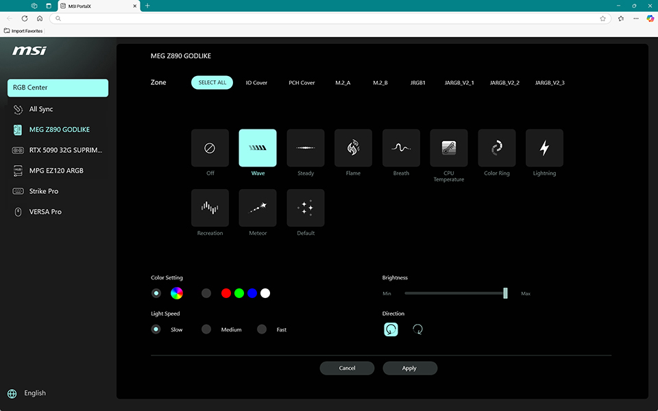 MSI preps web-based RGB controls so you don't have to install bloatware on your PC
